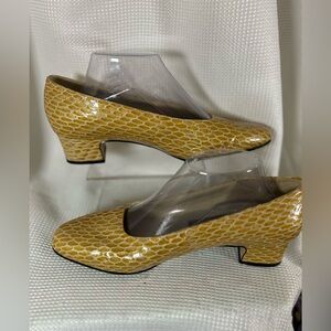 Shelby 2” heel patent leather with faux snake print